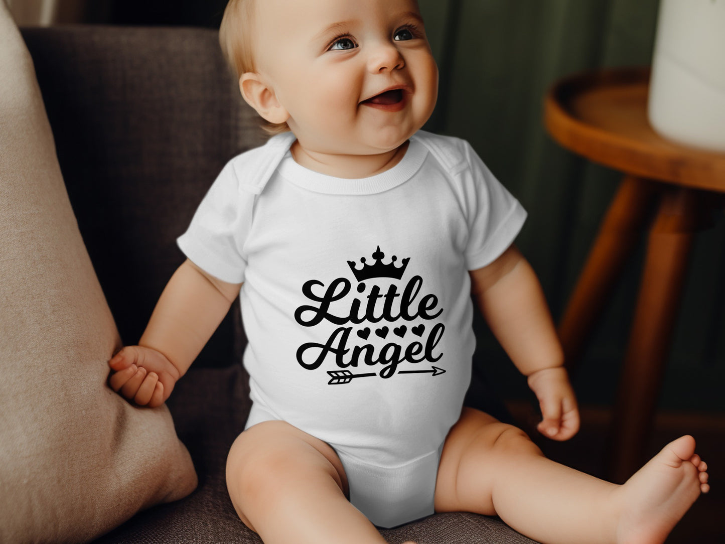 Little Angel Cute Baby Bodysuit Graphic Design