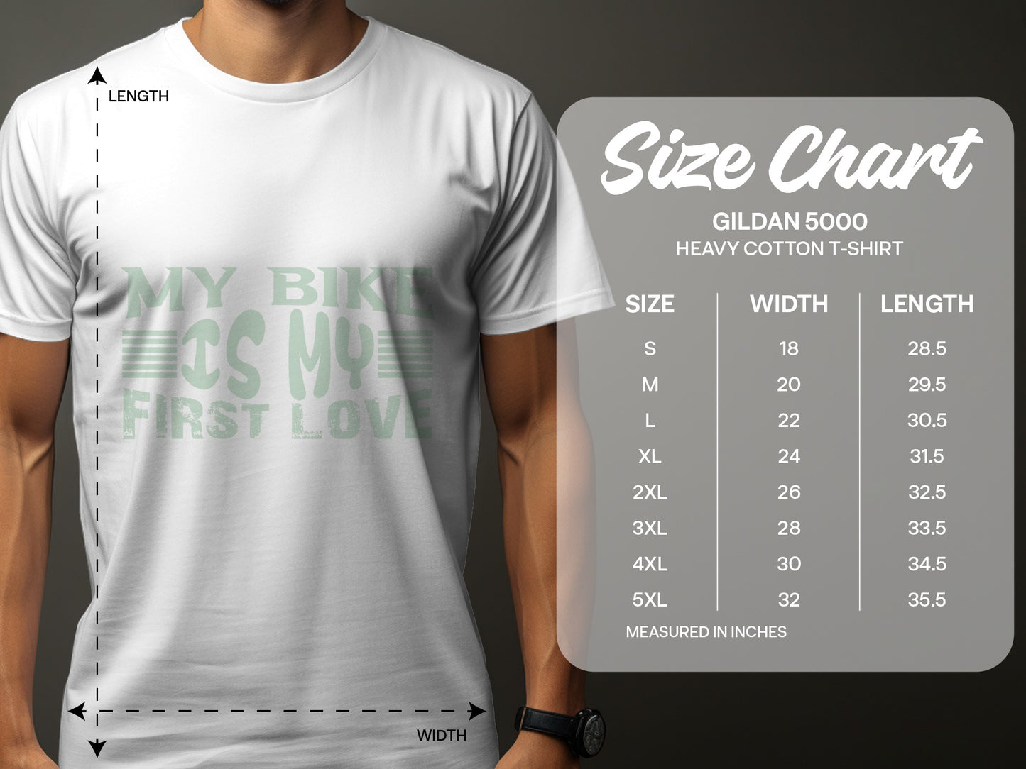 My Bike Is My First Love Gildan 5000 T-shirt