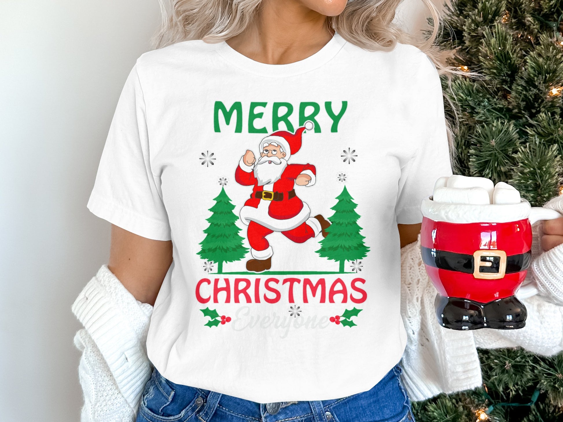 Merry Christmas Santa Graphic T-Shirt