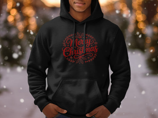 Merry Christmas Graphic Hoodie Holiday Apparel