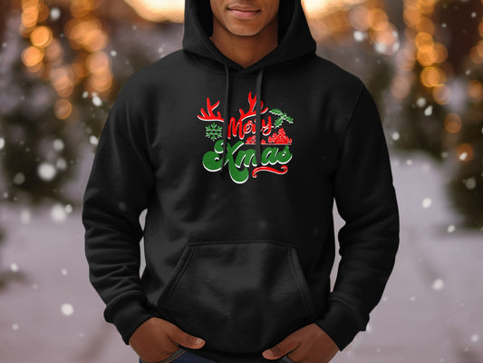 Merry Xmas Reindeer Graphic Holiday Hoodie product