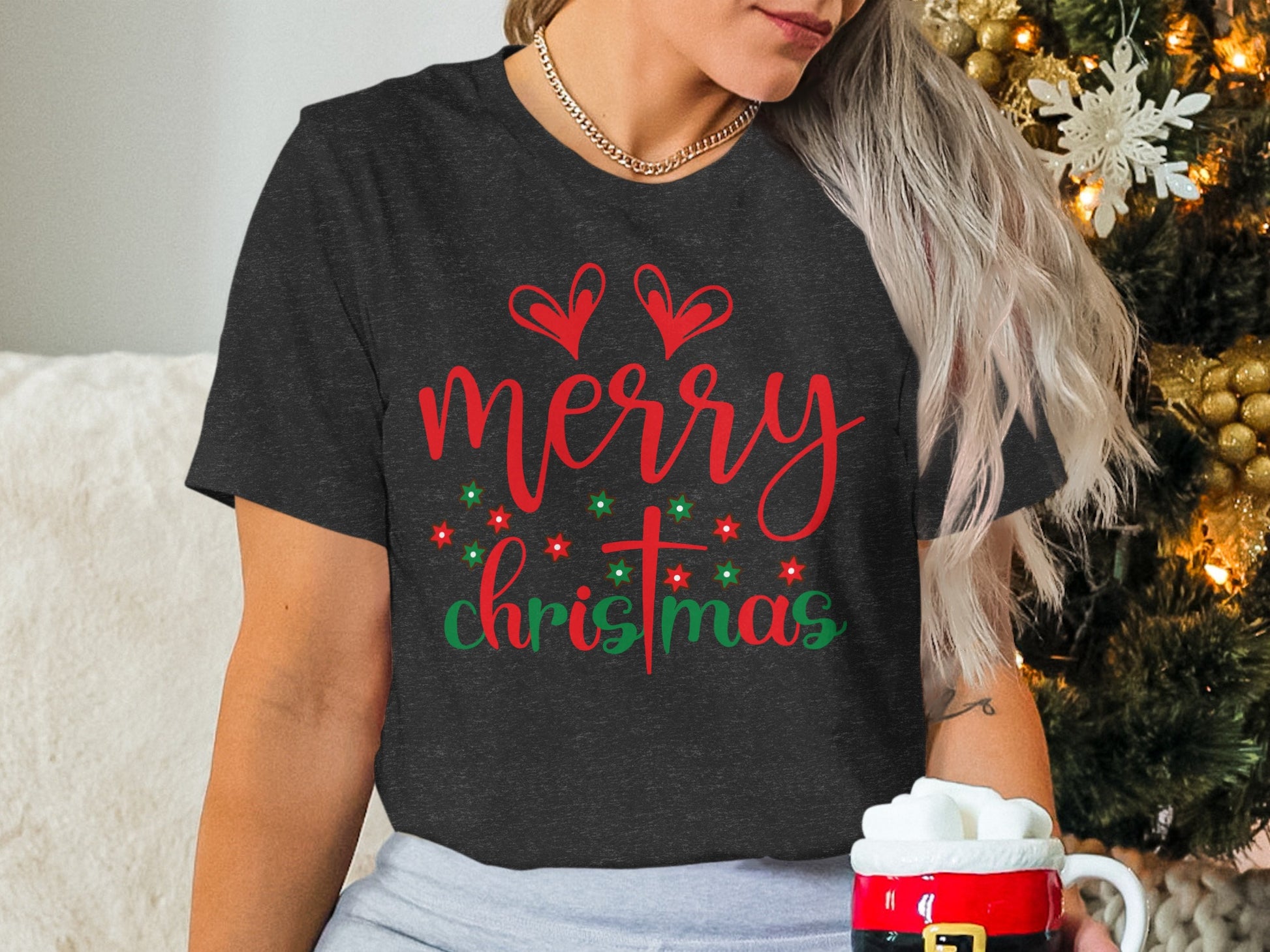 Festive Merry Christmas Graphic Tee Christmas product