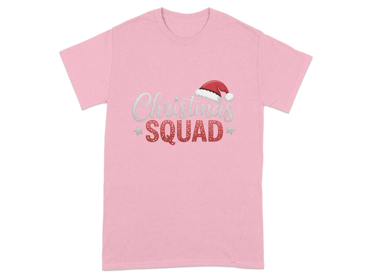 Christmas Squad T-Shirt with Santa Hat Print