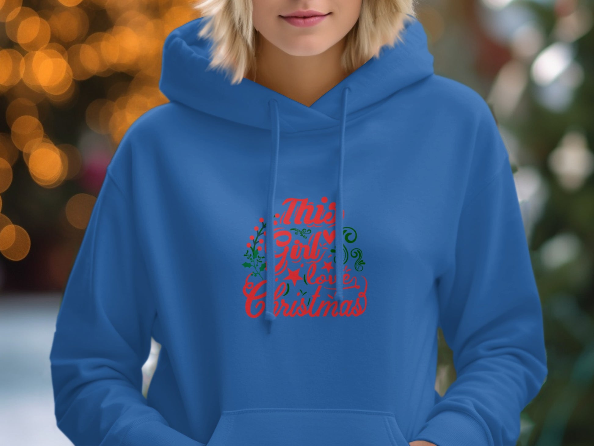 Festive This Girl Loves Christmas Hoodie Product