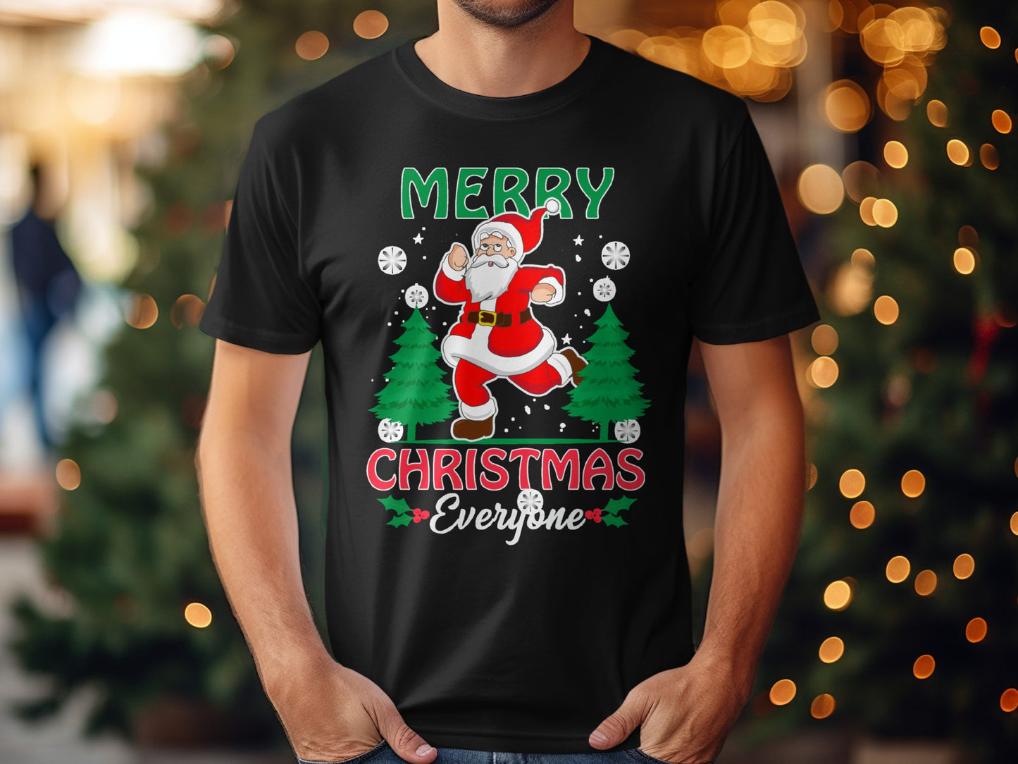 Merry Christmas Everyone Santa Claus Graphic Shirt