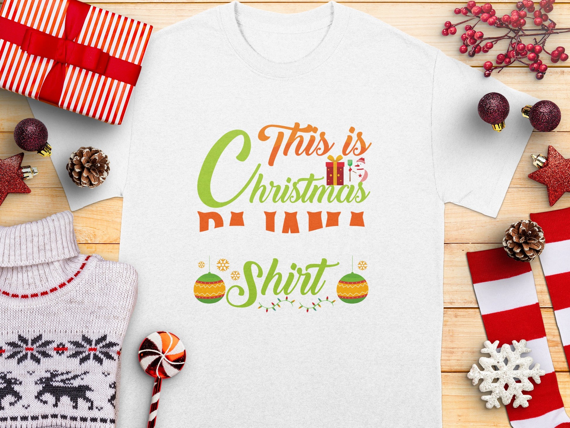 This is Christmas Pajama Shirt for Festive Celebrations