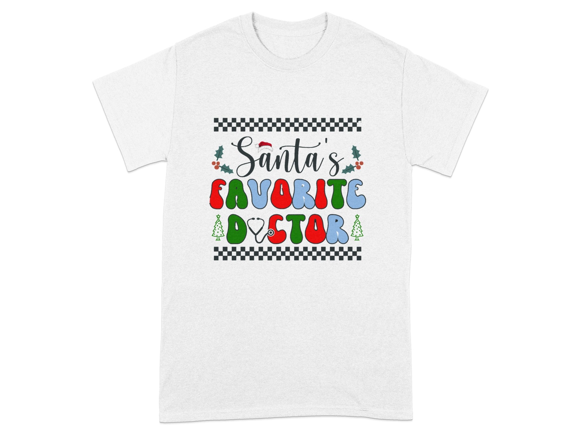 Santa's Favourite Doctor T-shirt Christmas Gift