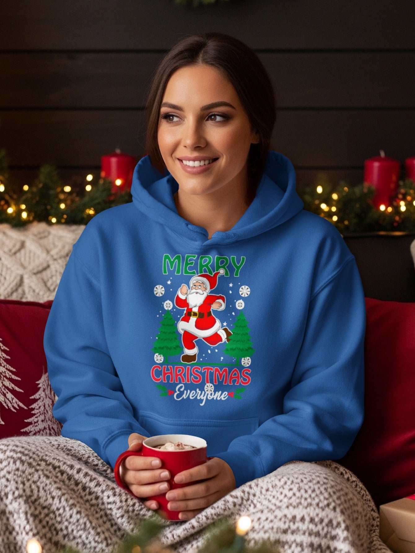 Merry Christmas Everyone Santa Claus Graphic Hoodie