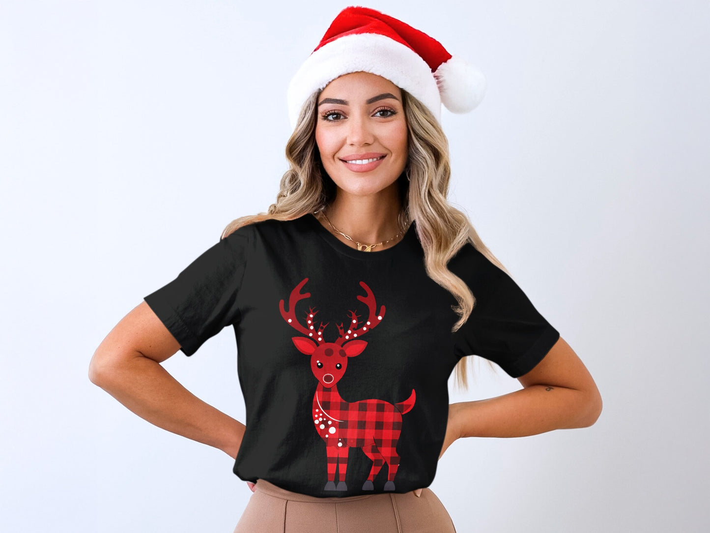 Christmas Reindeer Graphic Shirt for Festive Seasons