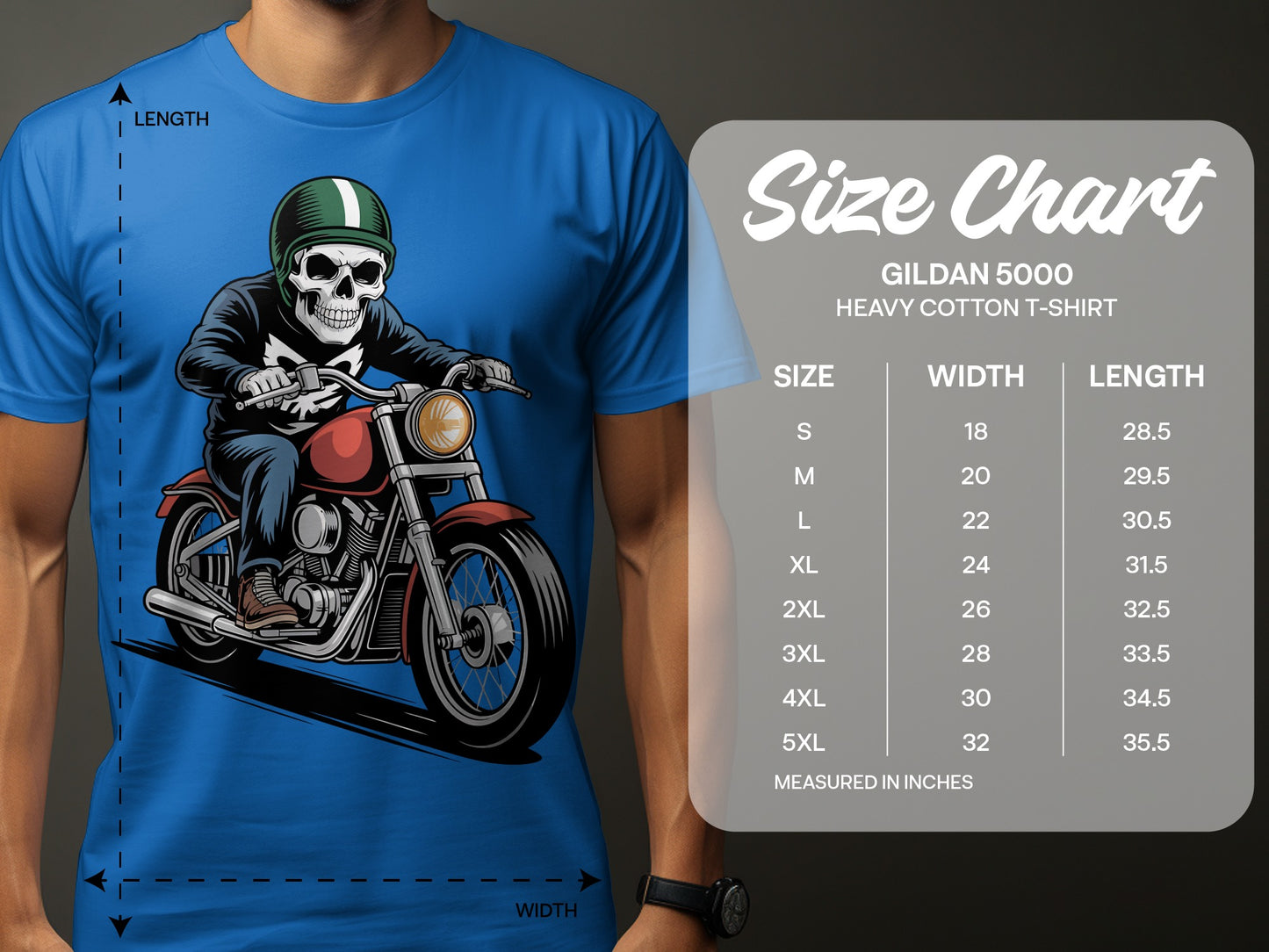 Skull Rider Motorcycle Cotton T-Shirt Apparel
