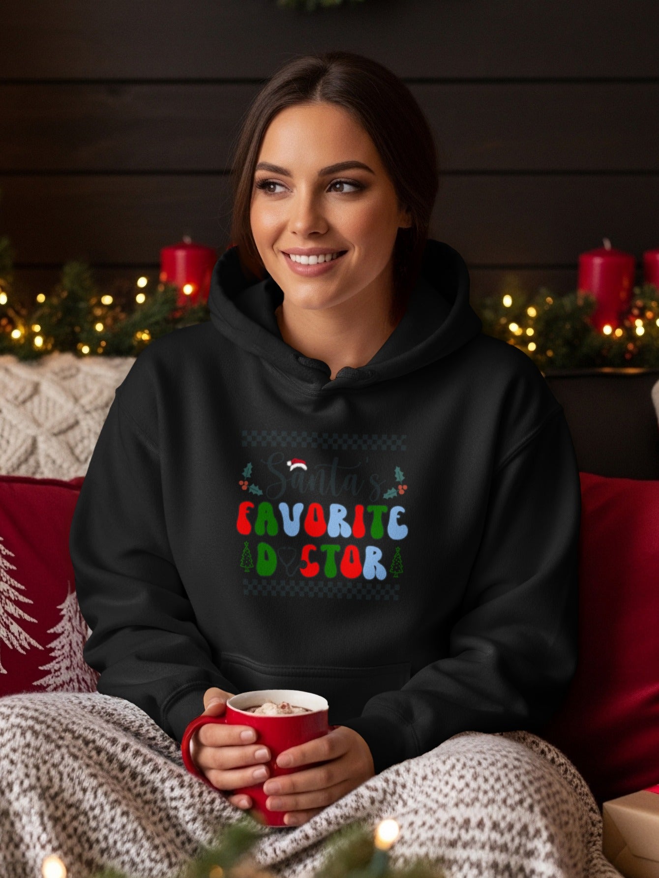 Santa Favorite Doctor Festive Holiday Hoodie