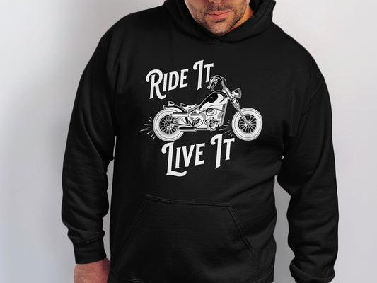 Ride It Live It Motorcycle Graphic Hoodie product