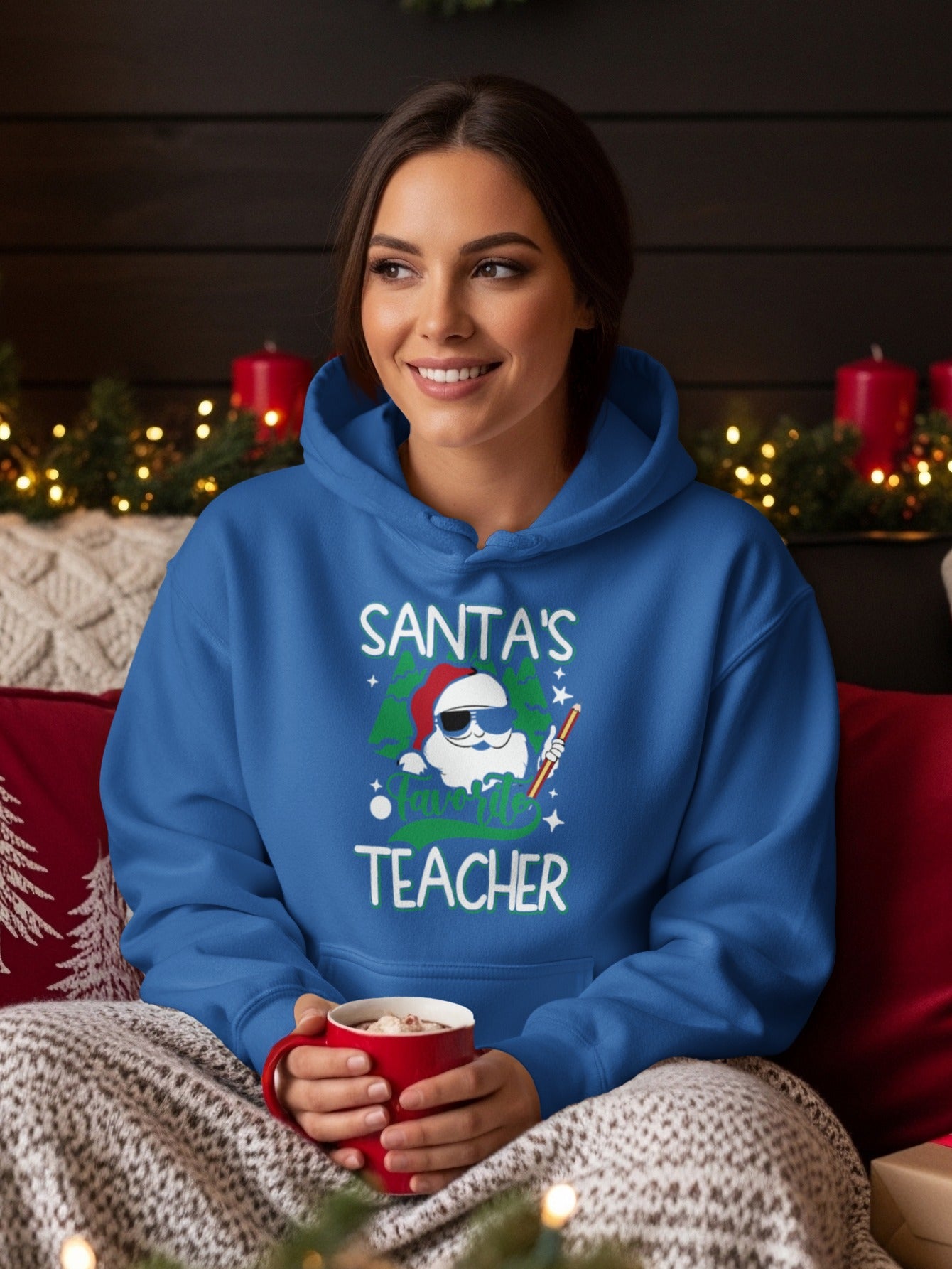 Santa's Favorite Teacher Hoodie Christmas product