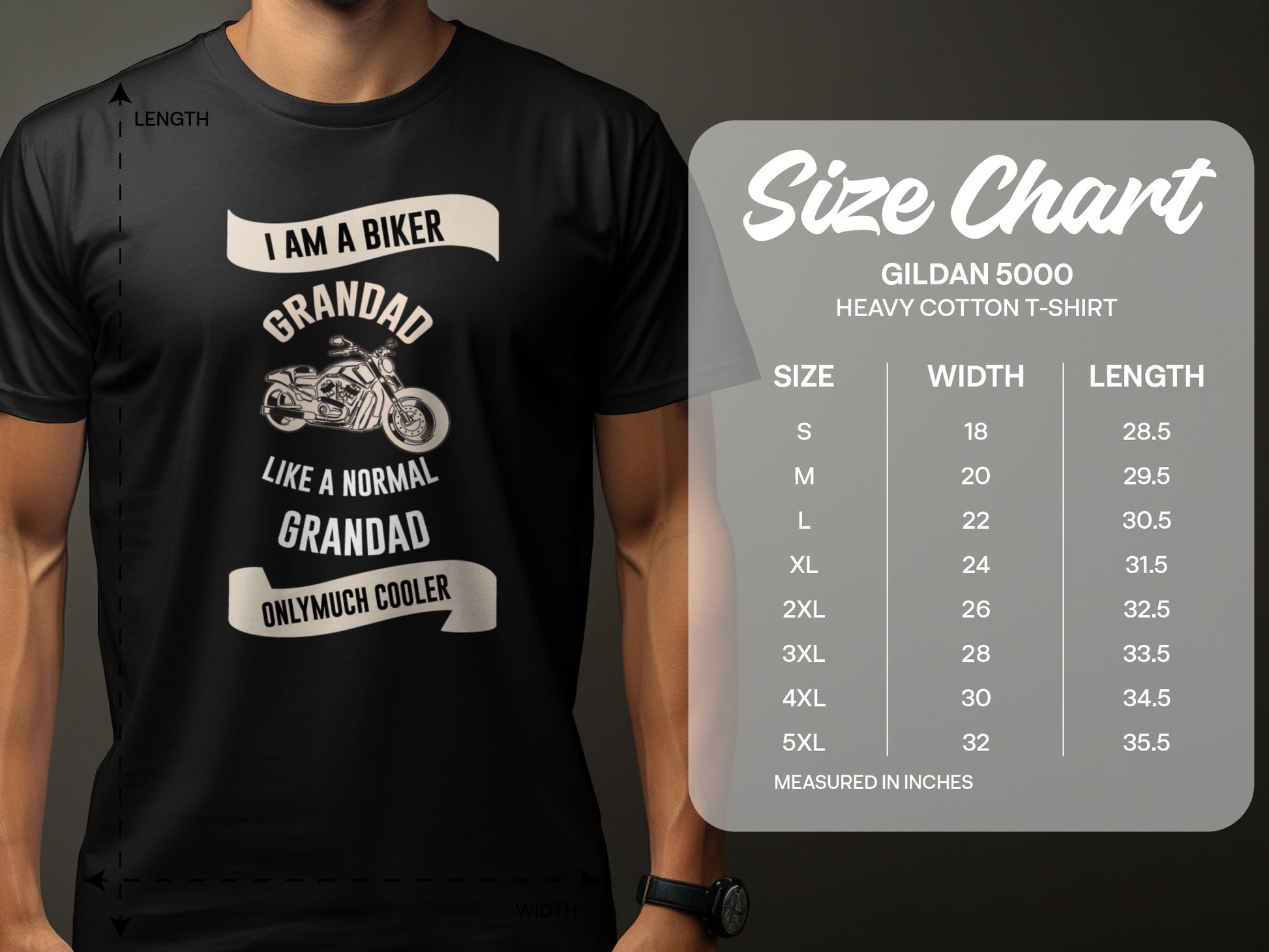 I Am a Biker Grandad Like A Normal Grandad Only Much Cooler T-Shirt
