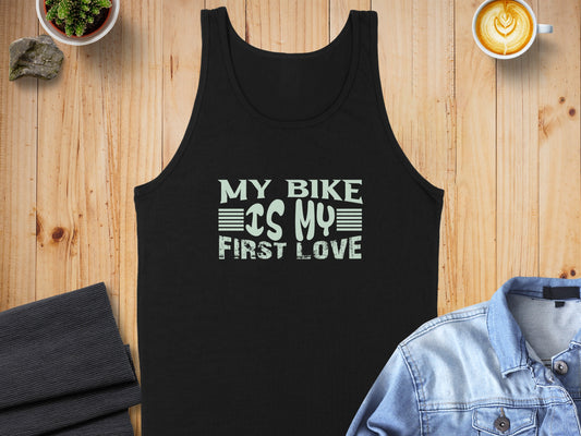 My Bike Is My First Love Graphic Tank Top