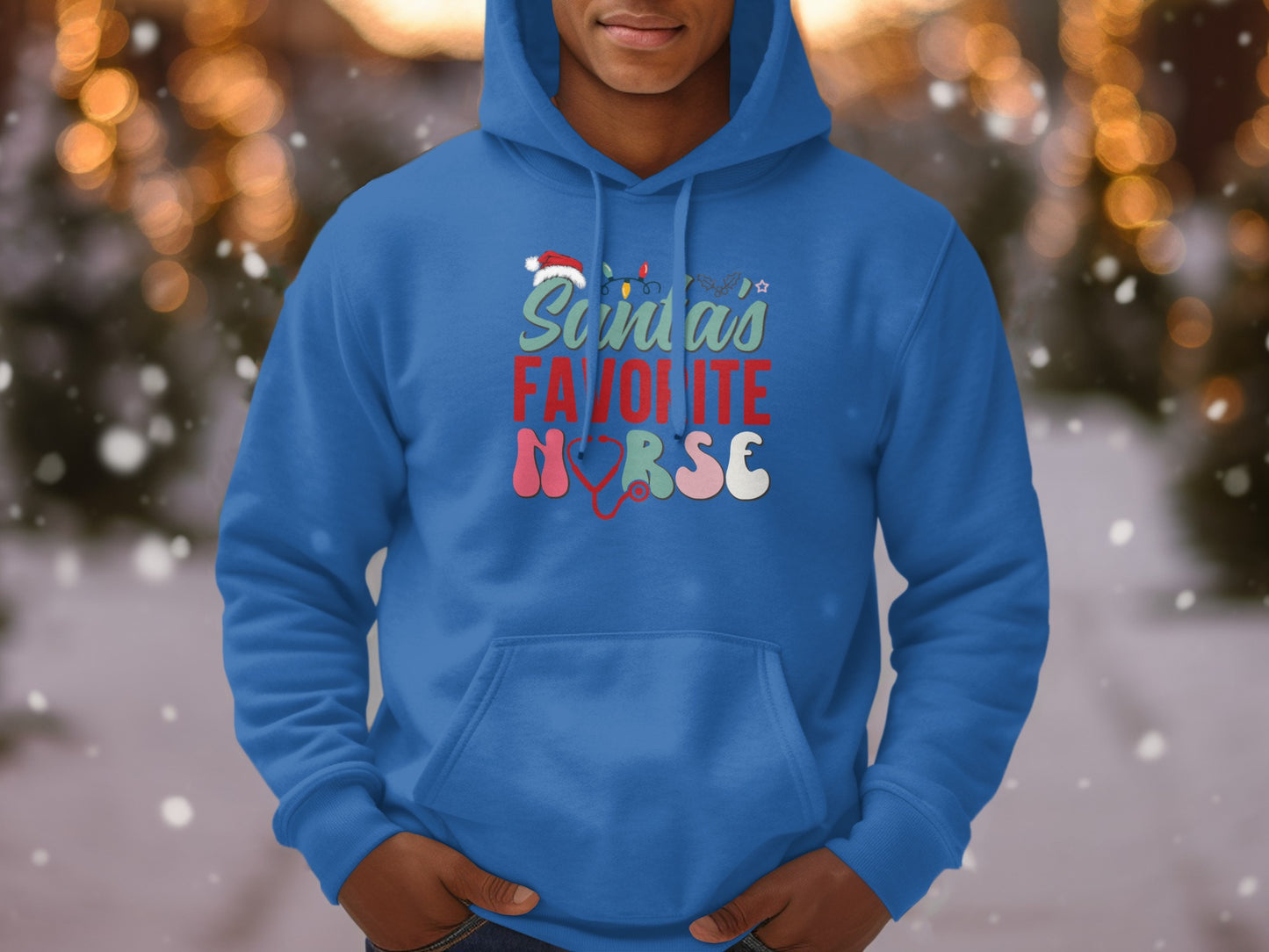 Santa's Favorite Nurse Comfortable Hoodie