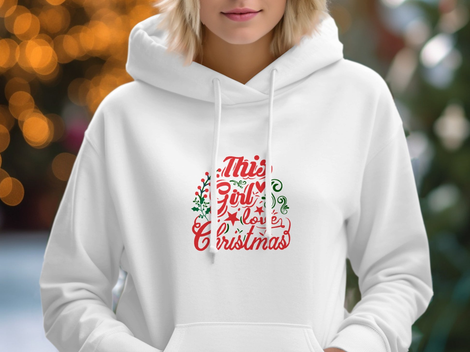 This Girl Loves Christmas Festive Hoodie Product