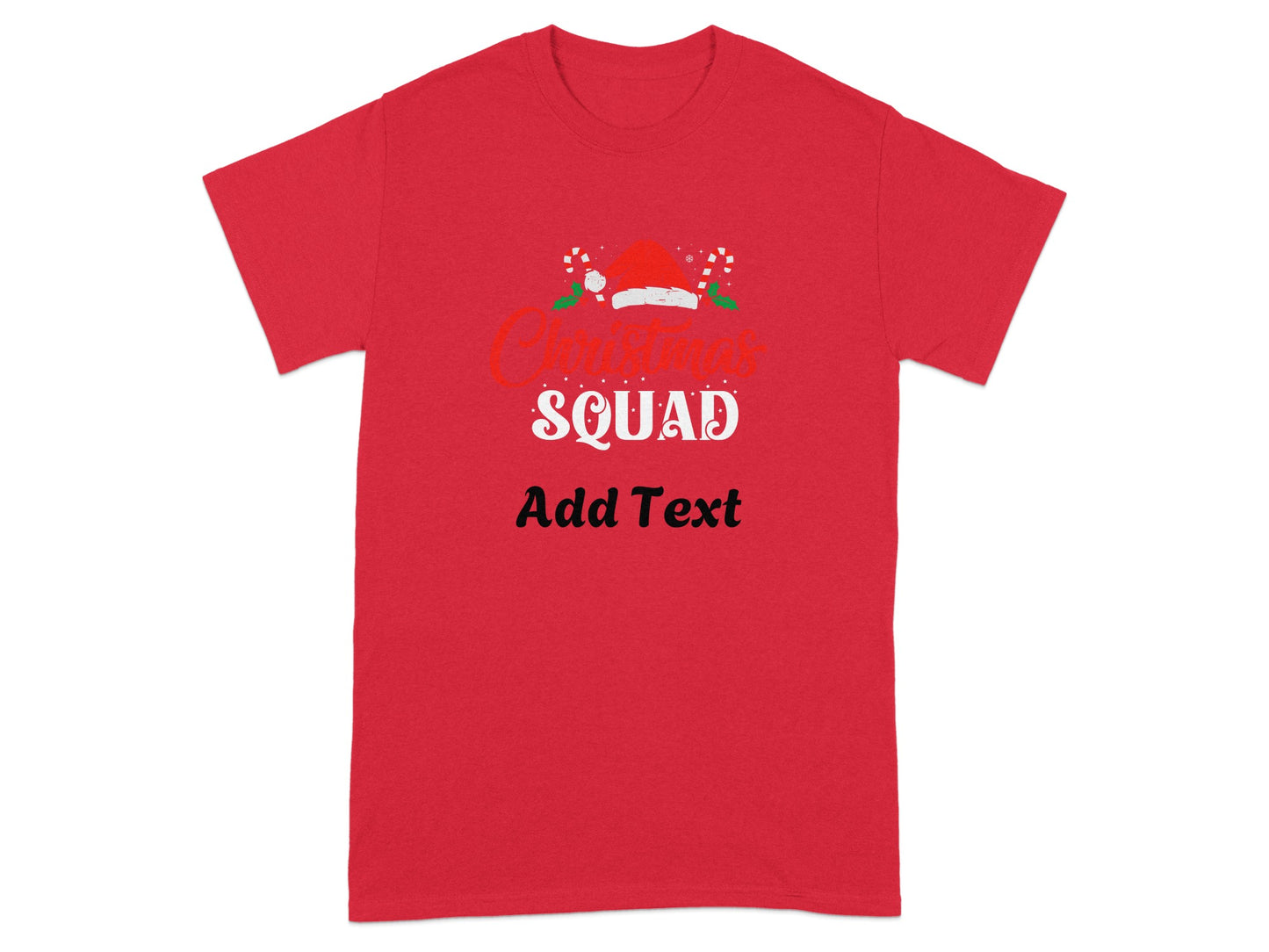 Christmas Squad Customizable Red T-Shirt