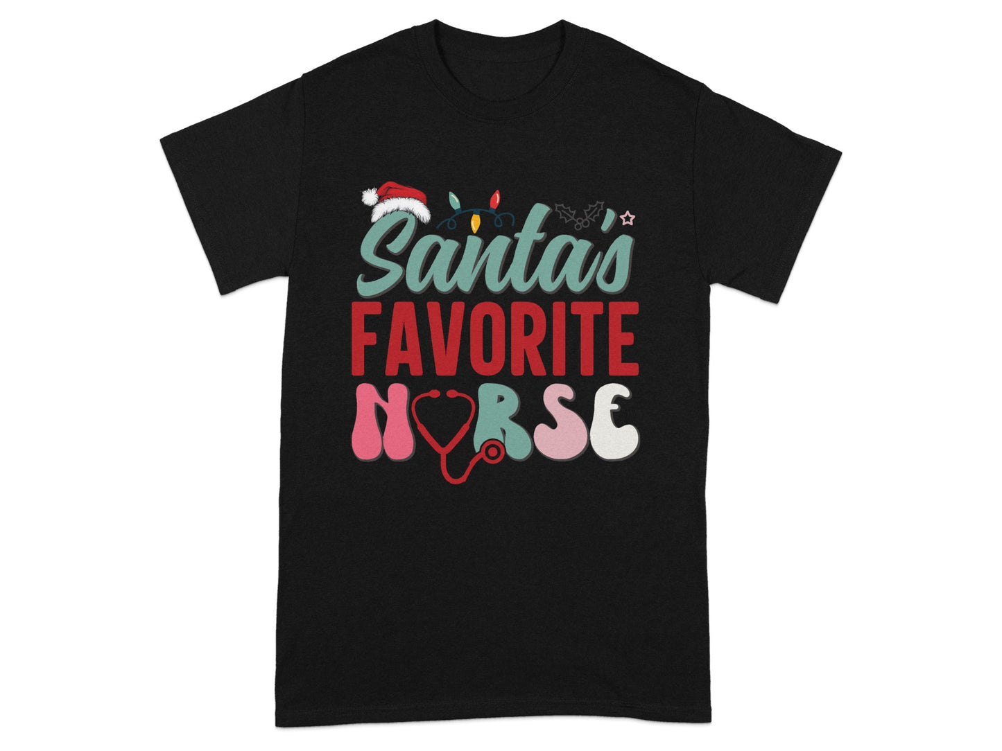 Santas Favorite Nurse Holiday Shirt