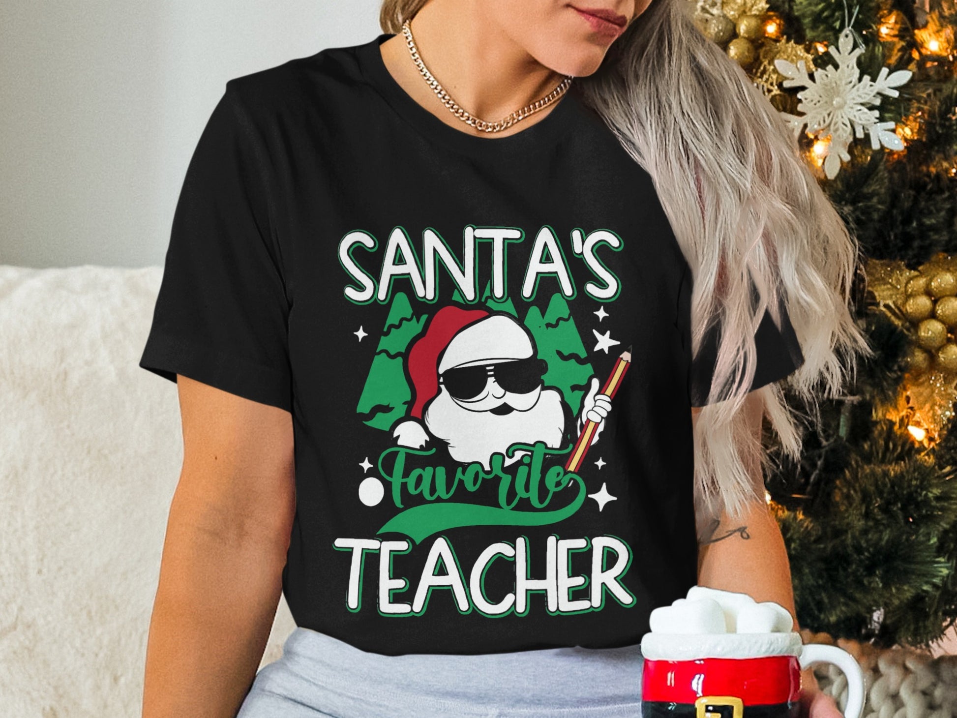 Santa's Favorite Teacher Holiday Shirt