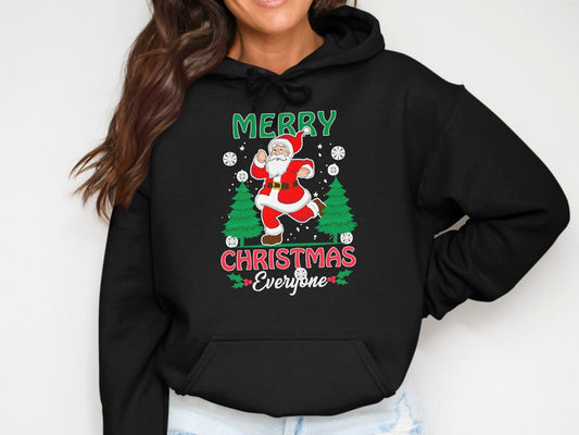 Merry Christmas Everyone Santa Hoodie Holiday