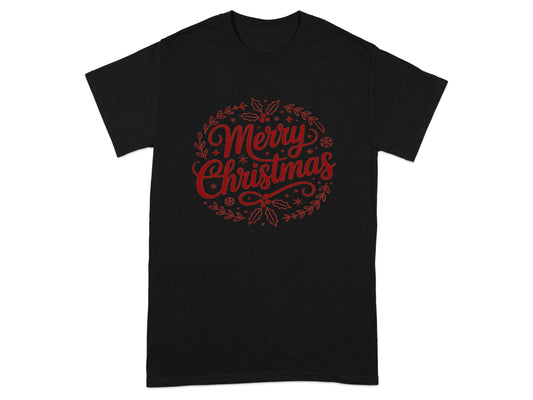 Festive Merry Christmas Graphic Tee Holiday Shirt