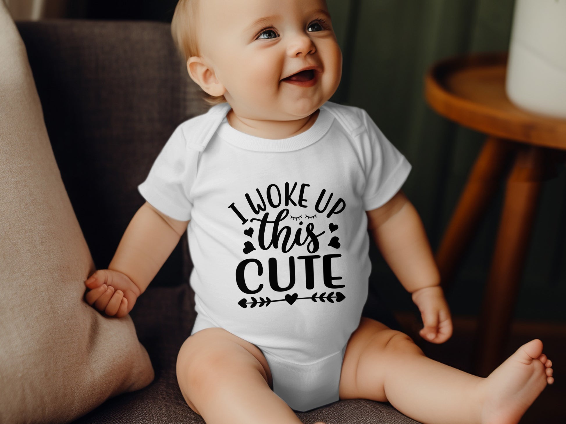 I Woke Up This Cute Fun Baby Bodysuit Clothing