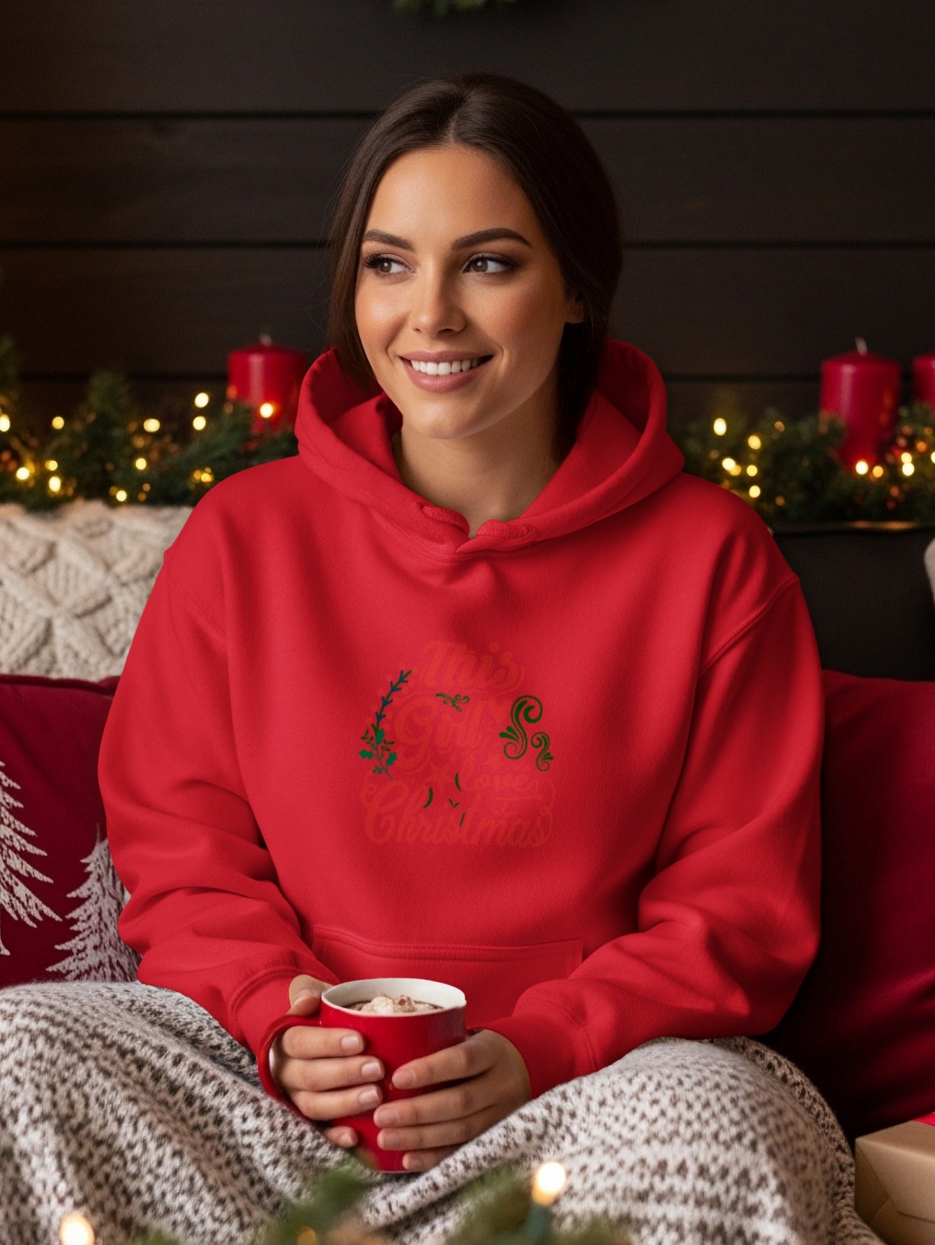 Cozy Red Christmas Hoodie Perfect for Holidays