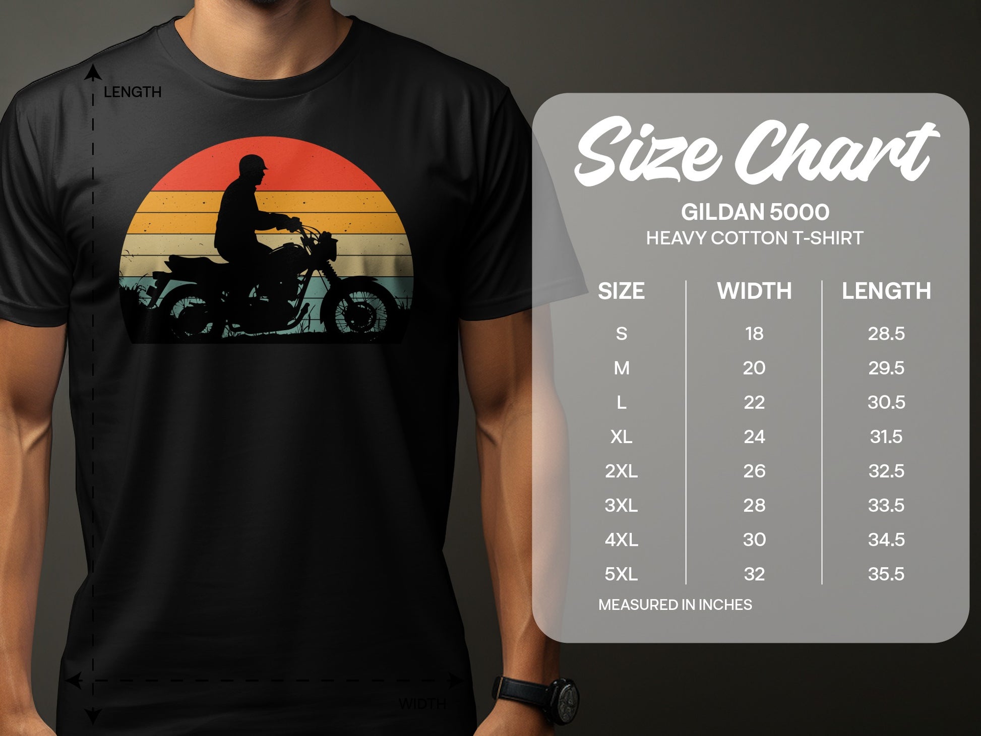 Retro Sunset Motorcycle Rider Graphic T-Shirt