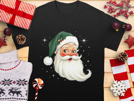 Vintage Santa Claus Graphic Tee Christmas Shirt