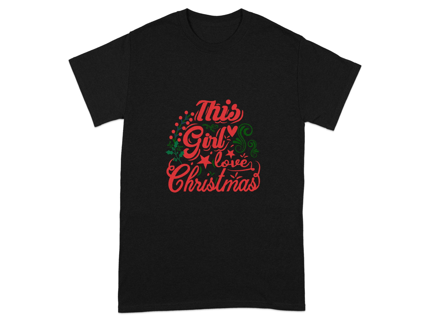 This Girl Loves Christmas Festive Graphic T-Shirt