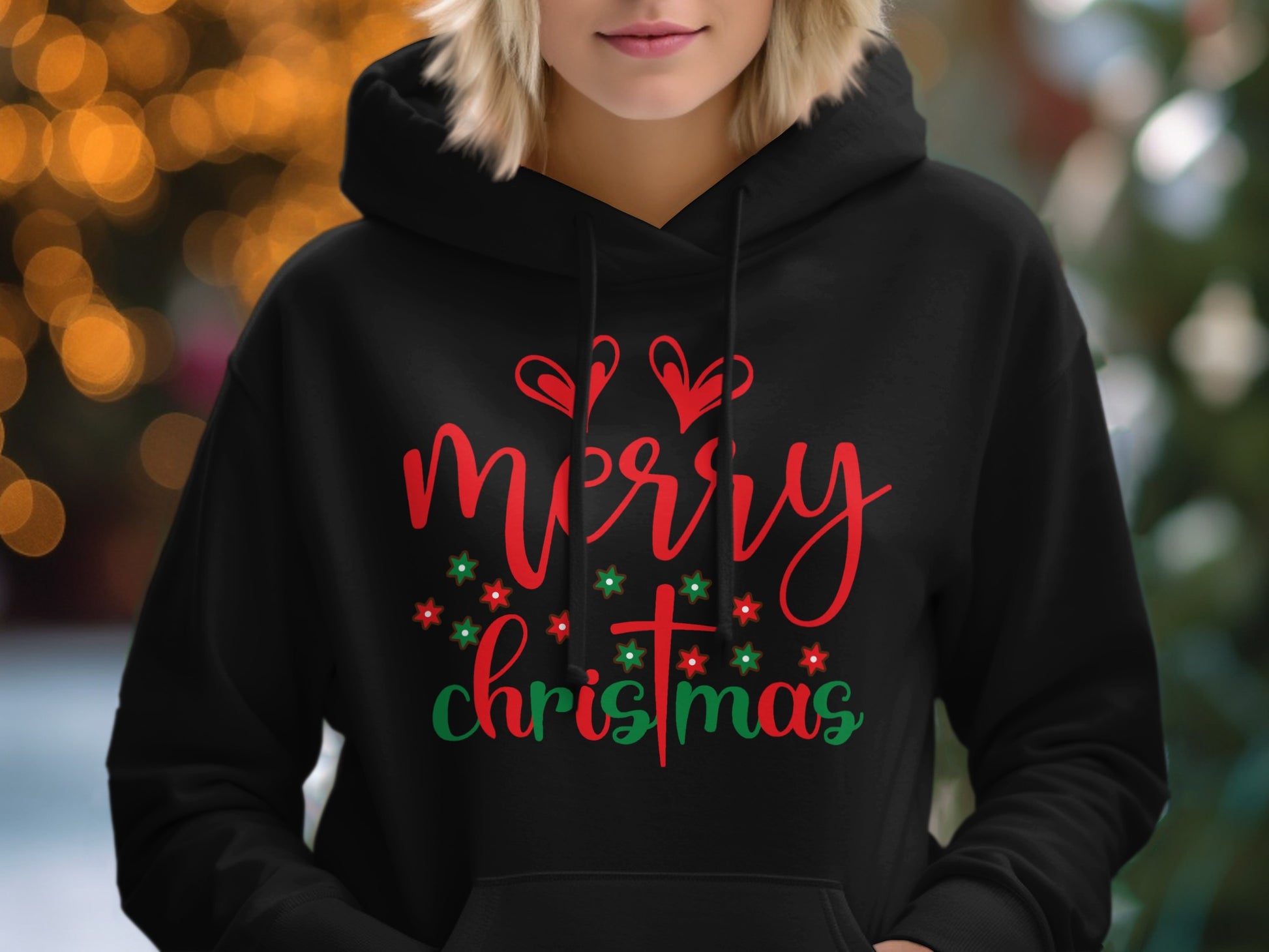 Merry Christmas Festive Design Hoodie