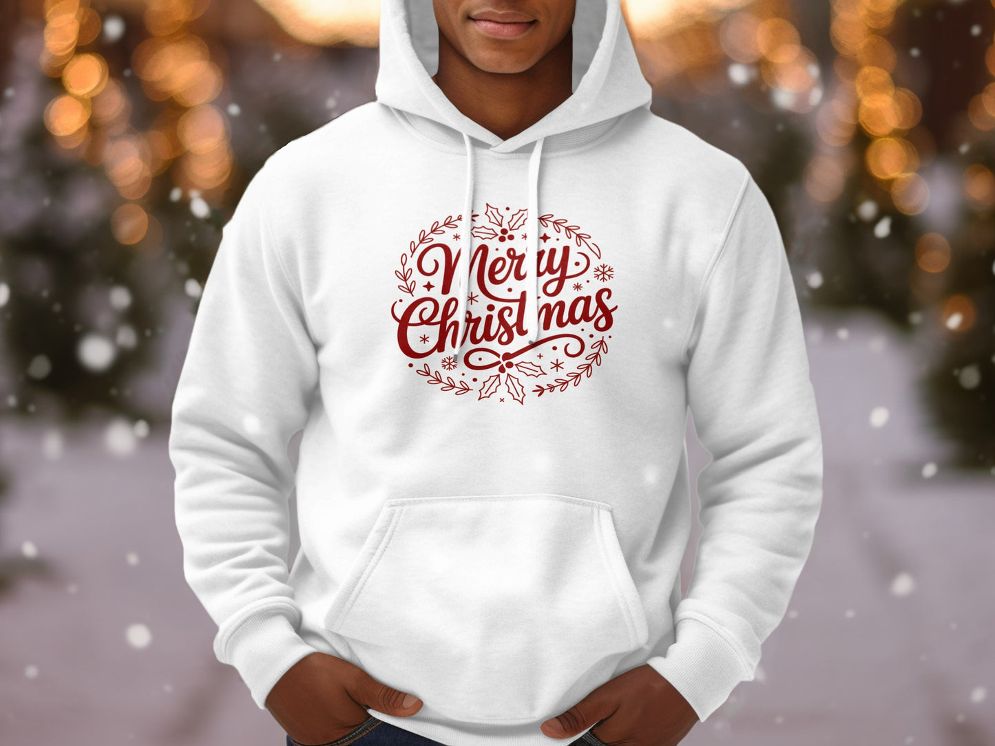 Festive Merry Christmas Graphic Hoodie for Holiday Cheer