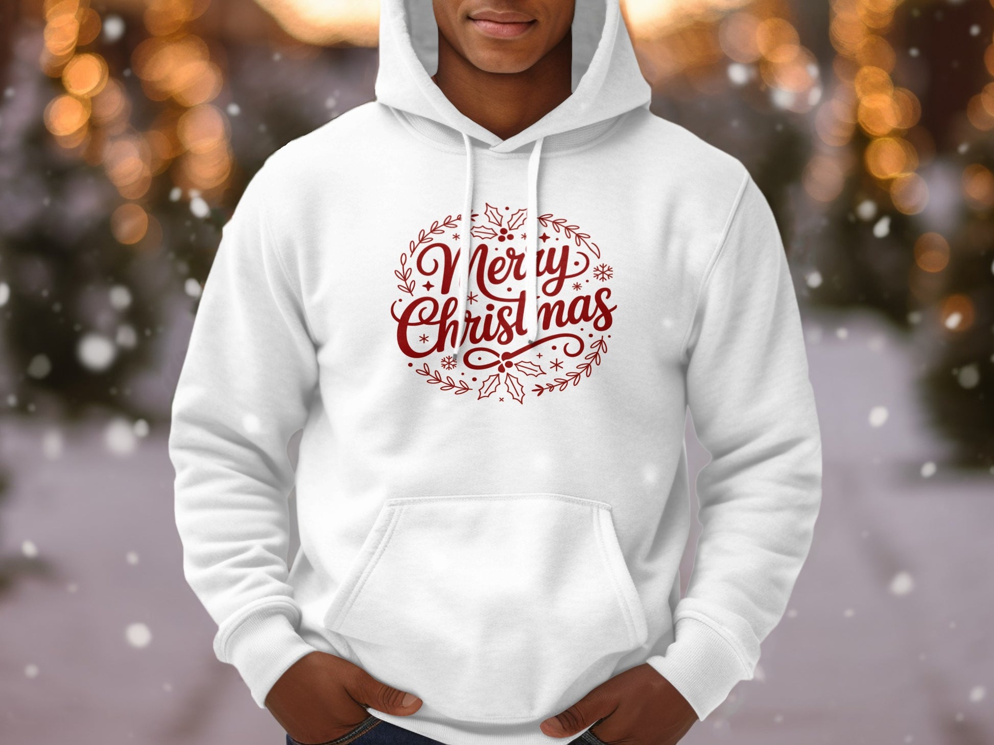 Festive Merry Christmas Graphic Hoodie for Holiday Cheer