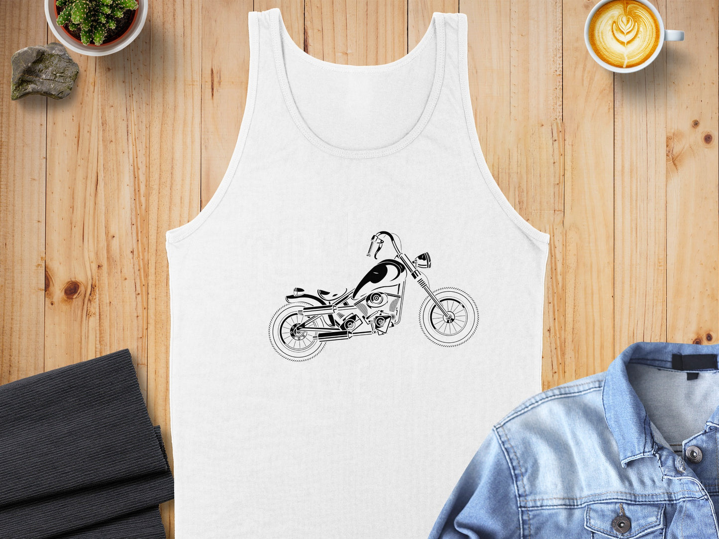 Vintage Motorcycle Graphic Tank Top Shirt