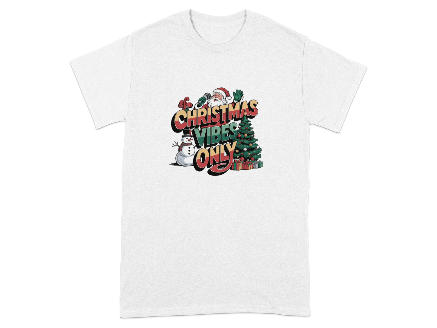 Christmas Vibes Only Festive Graphic T-Shirt
