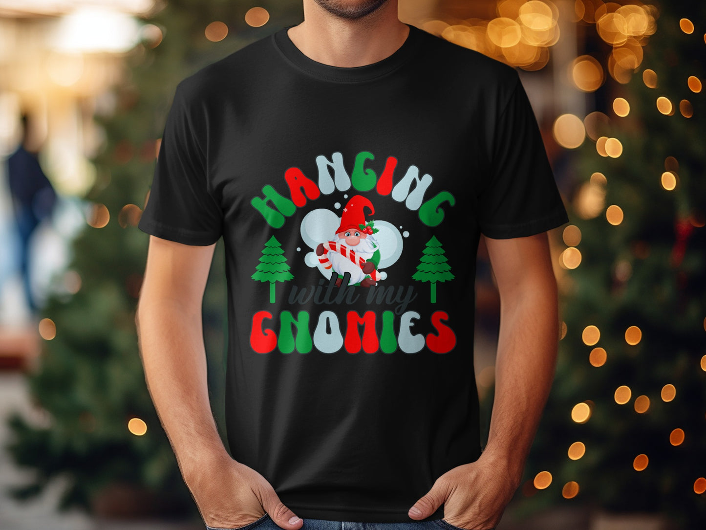 Hanging with My Gnomies Funny Christmas Shirt