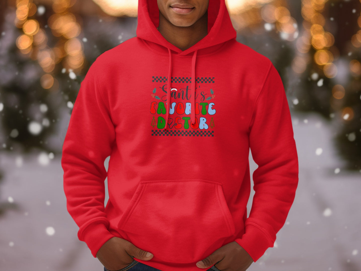 Santa's Favorite Doctor Festive Hoodie Product