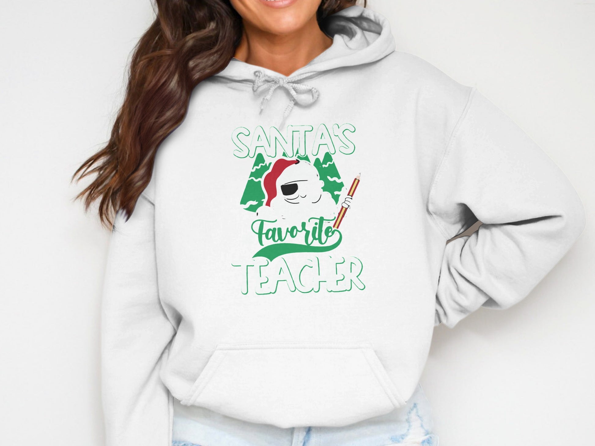 Santa's Favorite Teacher Hoodie for Holiday Fun