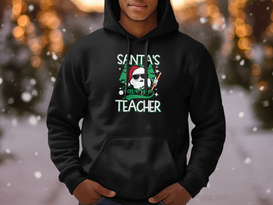 Santa's Favorite Teacher Christmas Hoodie