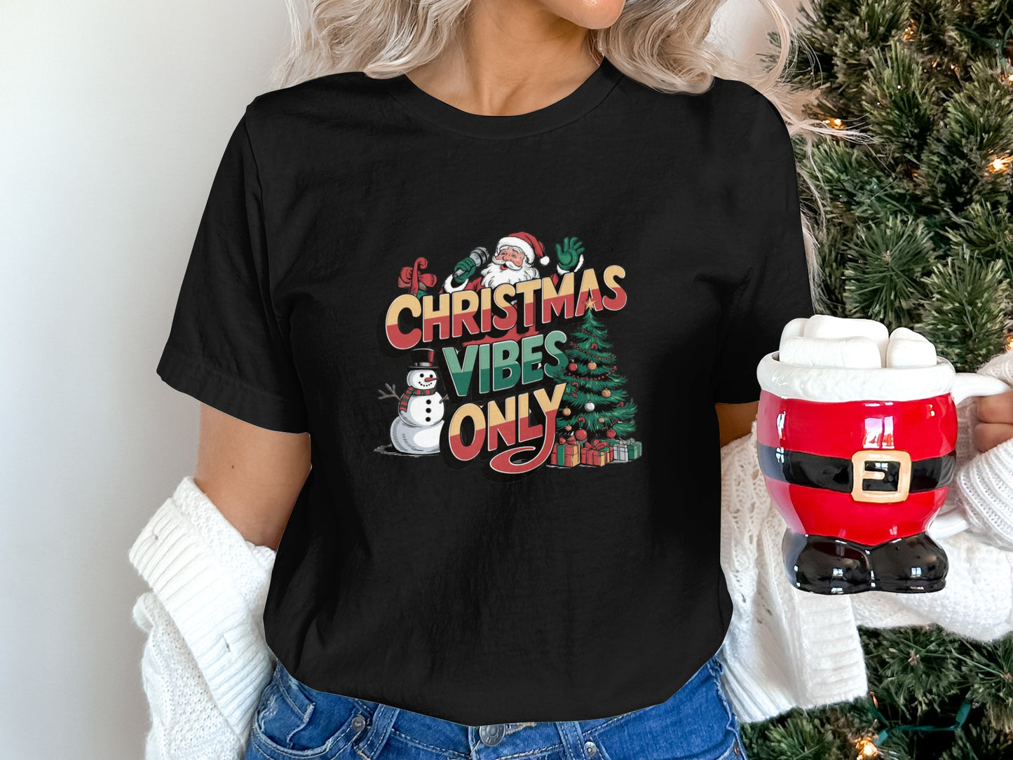 Christmas Vibes Only T-Shirt for Festive Celebrations