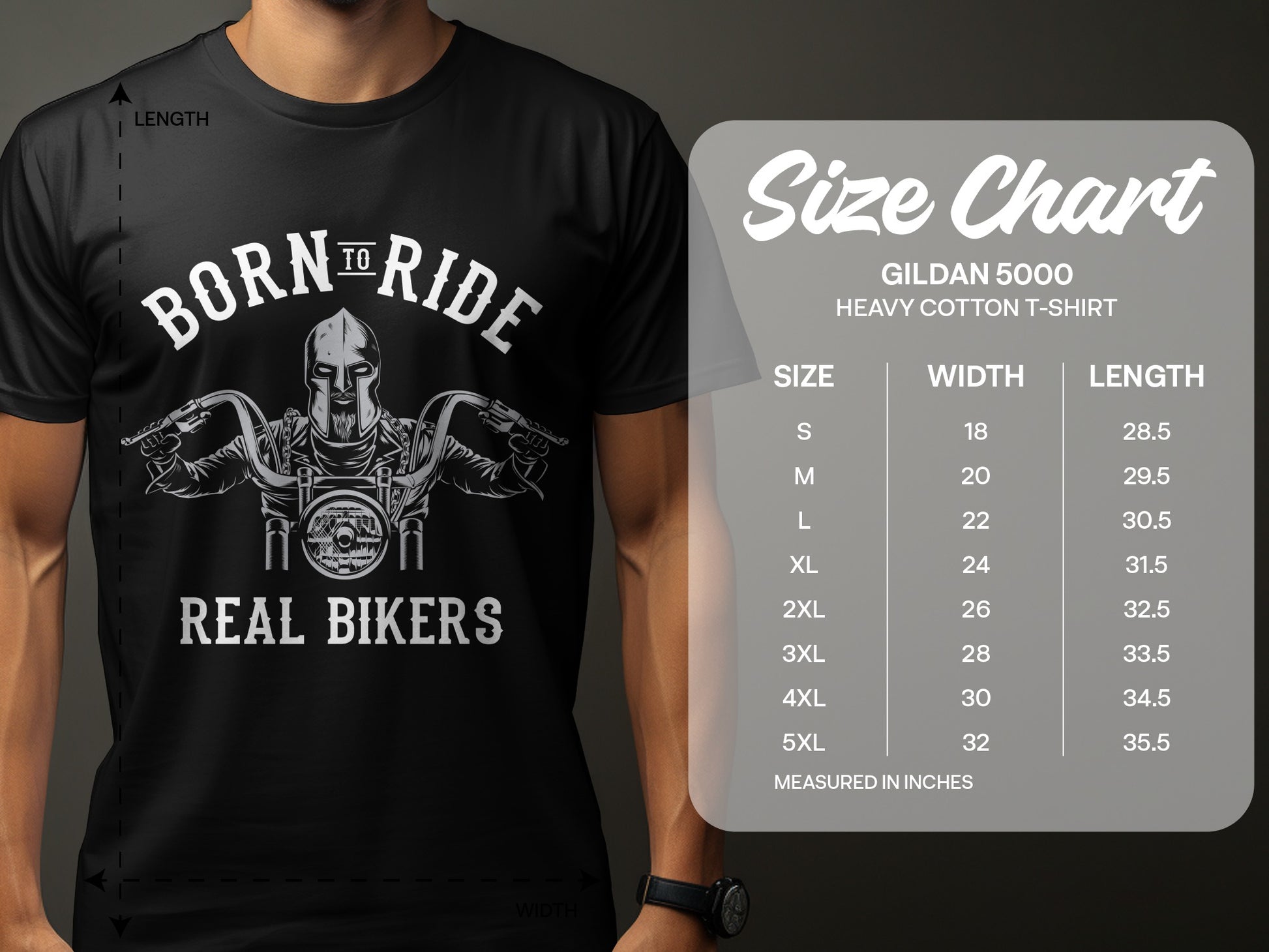 Born to Ride Real Bikers Graphic T-Shirt