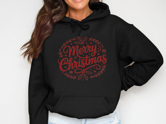Merry Christmas Hoodie with Festive Design