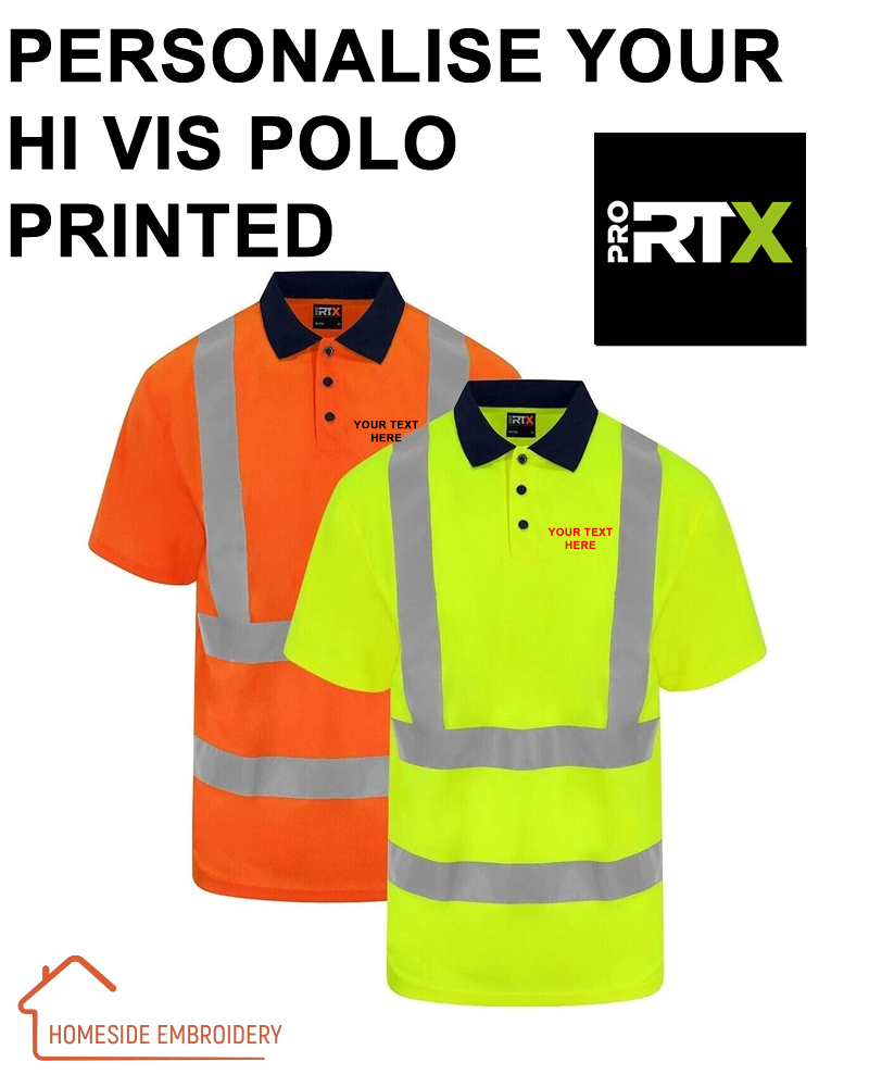 Personalize High Visibility Polo Yellow/Navy Orange/Navy