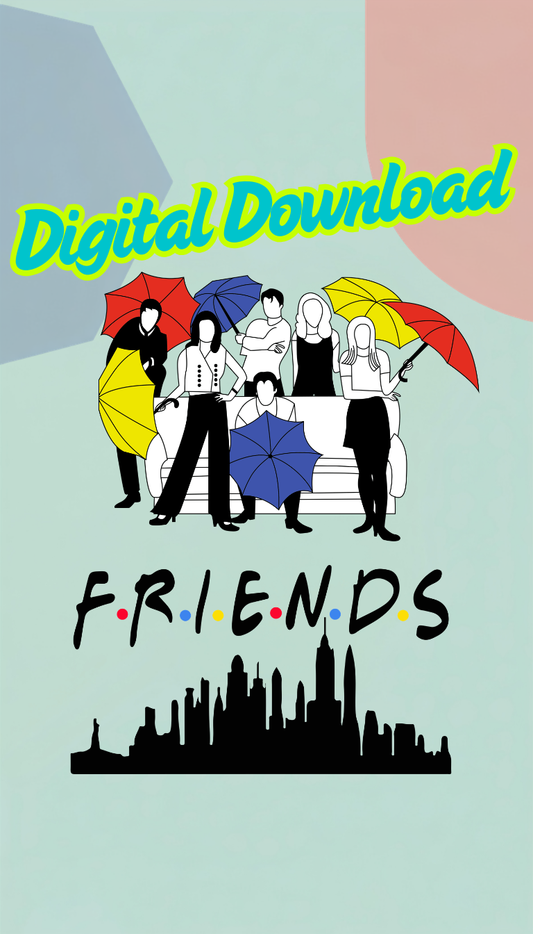 Friends 70 Png files Bundle, Friends Clipart, T shirt Design, Digital Download,  Instant Download
