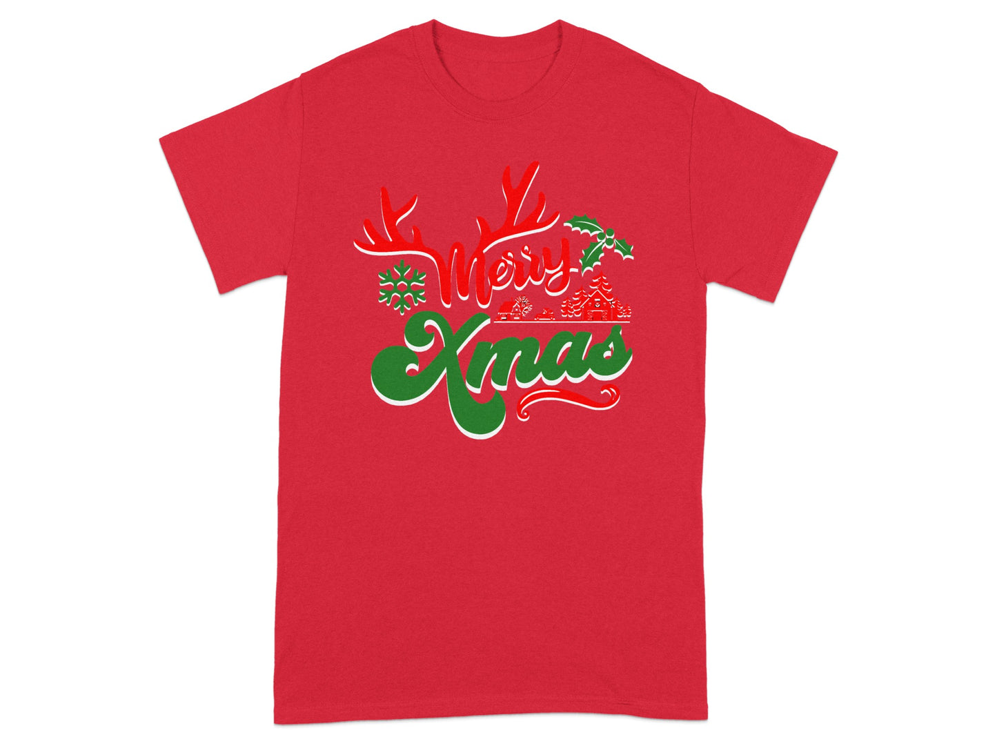 Festive Merry Xmas Red T-Shirt for Holiday Cheer
