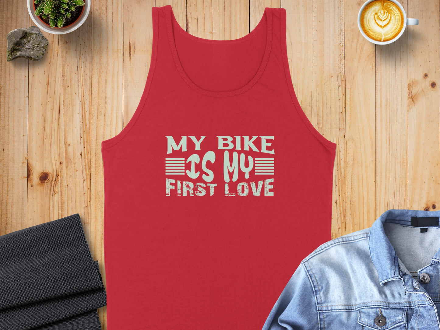 My Bike Is My First Love Graphic Tank Top Product