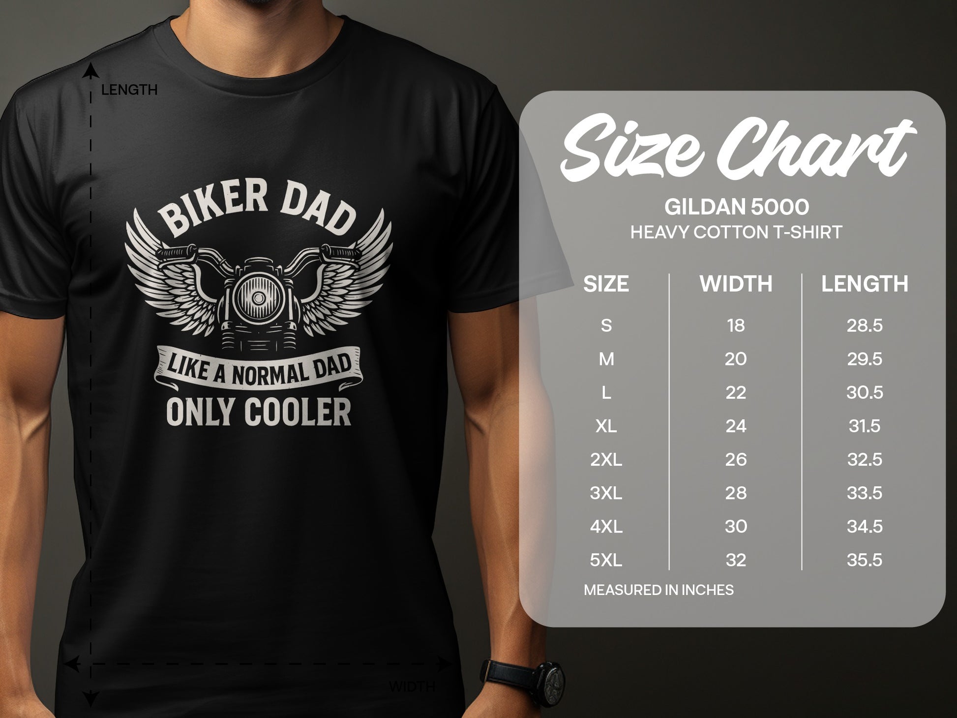 Biker Dad Like a Normal Dad Only Cooler T-shirt