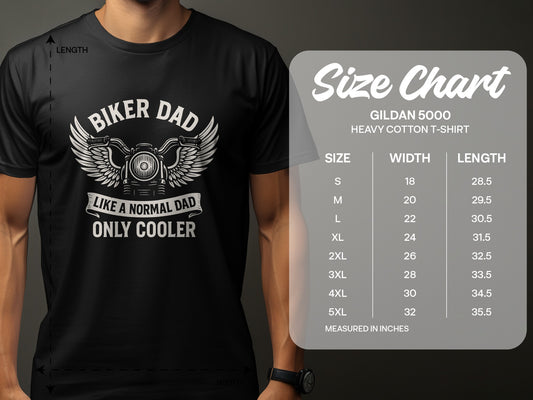 Biker Dad Like a Normal Dad Only Cooler T-shirt