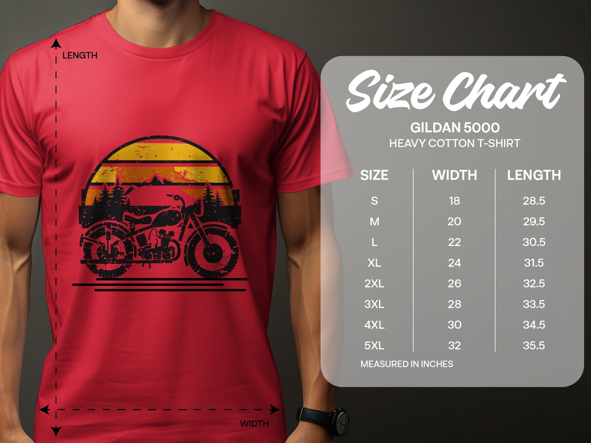 Retro Motorcycle Sunset Design T-Shirt Perfect for Bikers